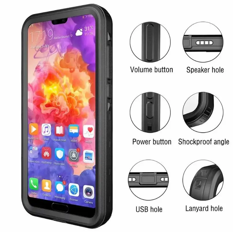 

Phone Case For Huawei P40 P30 p20 Pro Mate30 40 pro Rugged Mobile Phone Shell Mate20lite Anti-Drop Diving Protective Back Cover