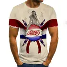 Популярная Летняя мужская футболка с коротким рукавом 2020, модная одежда с короткими рукавами и круглым вырезом, футболка с объемным принтом аниме, большой Топ, футболка M