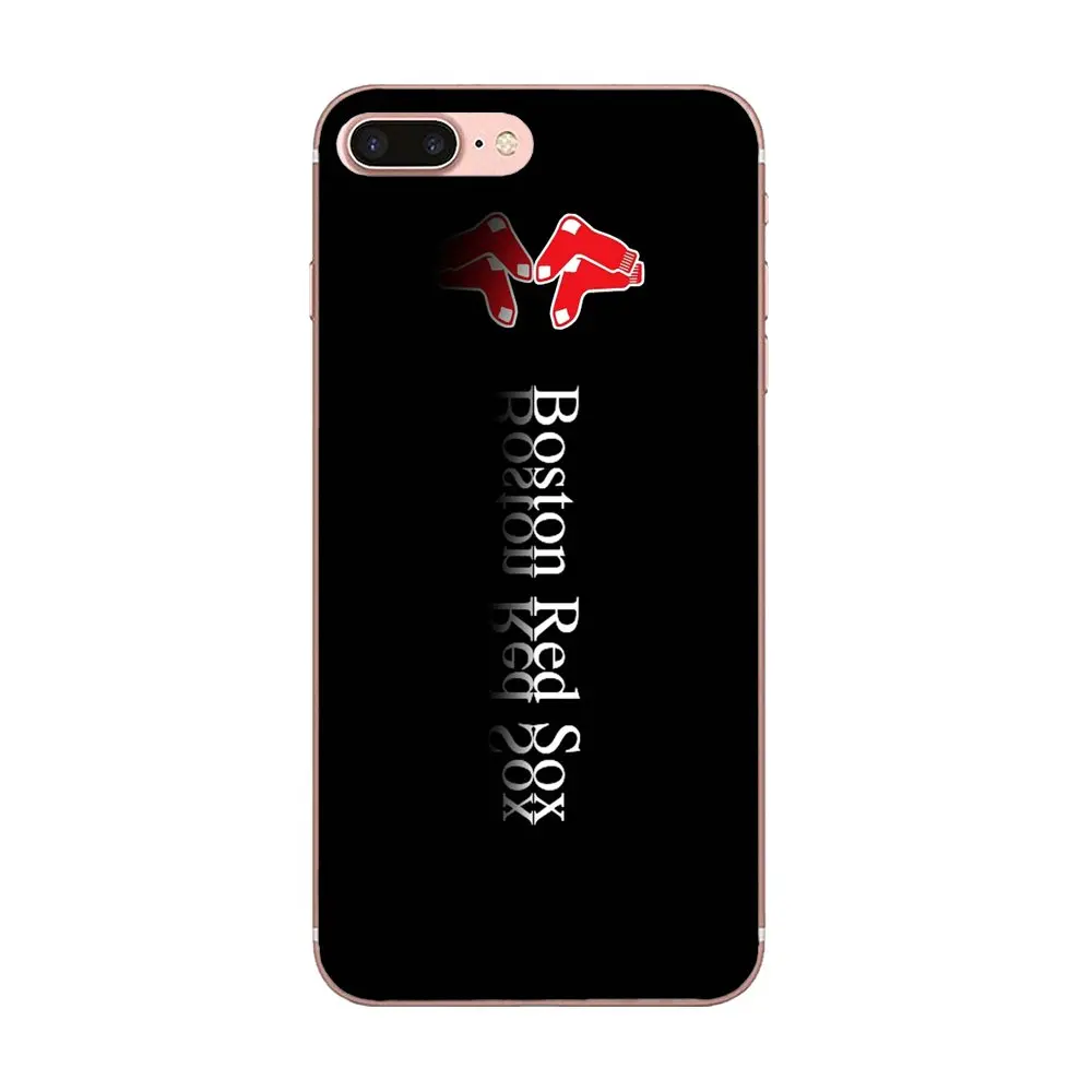 Красный бренд Sox заказной узор прозрачный мягкий чехол для Apple iPhone 4 4S 5 5C 5S SE SE2 6S 7 8