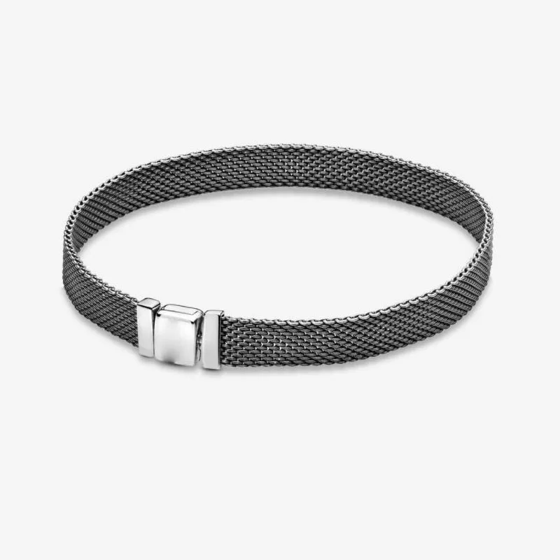 16cm 925 пробы Серебряный Круглый Шарм круглый шарик A-Z зажим подходит Оригинальное отражение Шарм браслет ювелирные изделия аксессуары - Цвет: 16cm