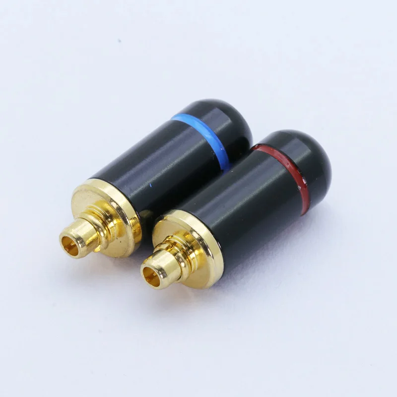 2 шт. разъем MMCX, штырек MMCX вилки для Shure ED5 SE535, чистая медь с позолоченным разъем MMCX