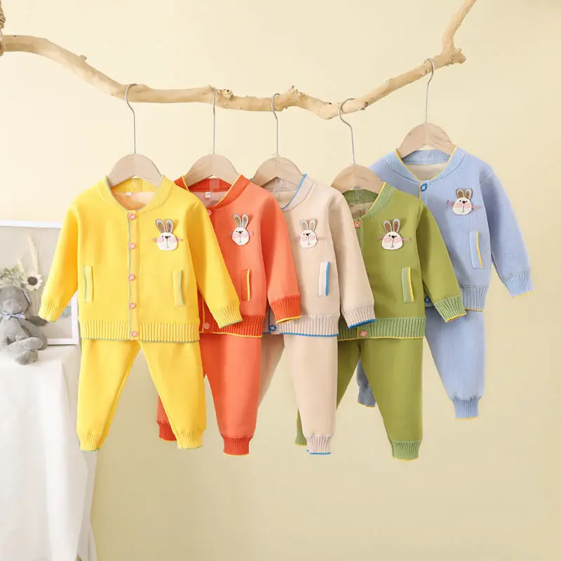 Костюм для малышей Кардиган Свитер с героями мультфильмов пижамный комплект