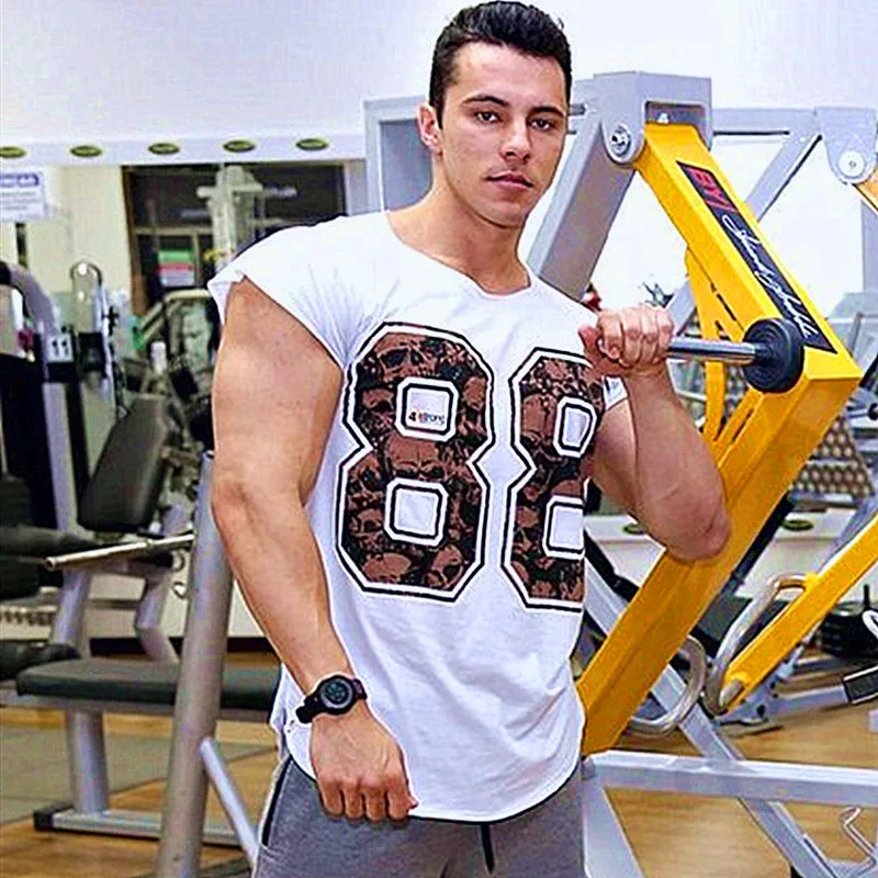 Футболка мужская хлопковая с коротким рукавом стильная тренировочная рубашка