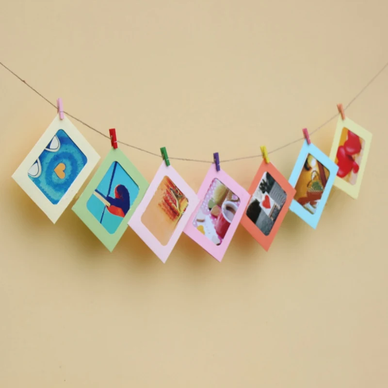 10 шт. бумажная фоторамка крафт-бумага Фоторамки DIY картонные фоторамки с