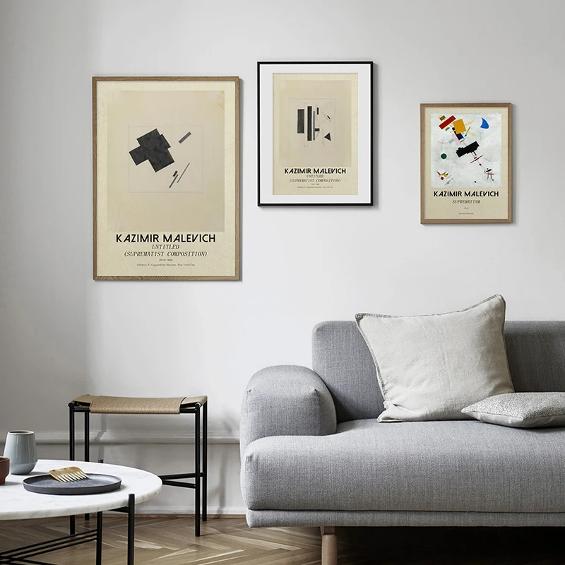 Всемирно известный Kazimir Malevich Геометрическая абстрактная выставка фотокартина
