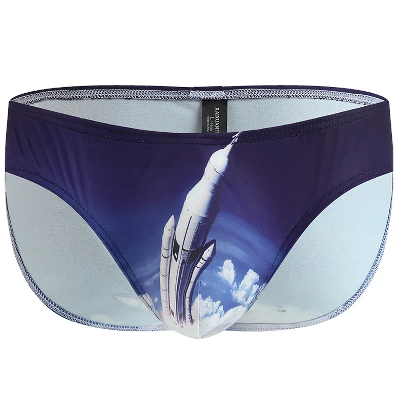 Новинка 2019 модное сексуальное мужское нижнее белье трусы с 3D волком леопардовым