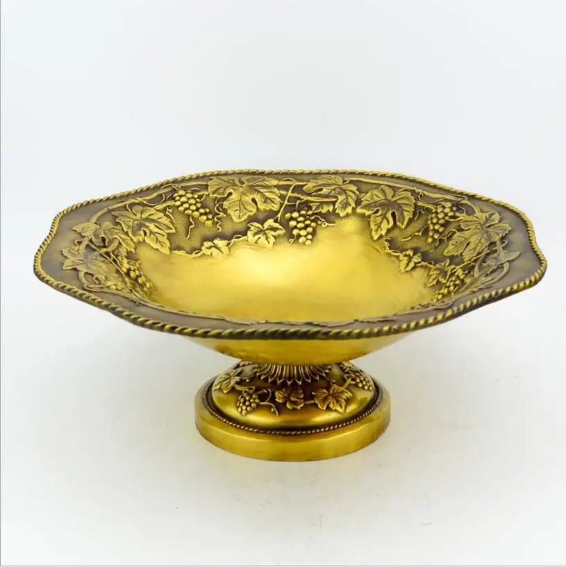 Чистая медь Фруктовая тарелка для домашнего применения украшения буддийской
