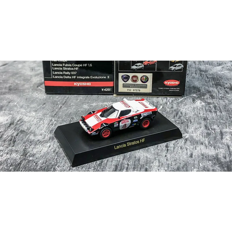 

1/64 Kyosho Alloy car Fiat Lancia Stratos HF No. 4 Rally Car Model