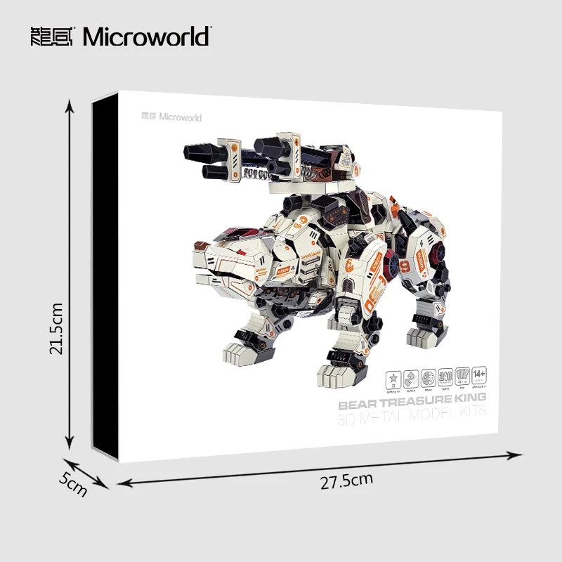MICROWORLD Bear Treasure King 3D металлическая головоломка домашнее украшение коллекция для