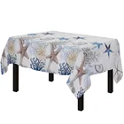 Маслостойкая Скатерть, морская звезда, ракушка, скатерть, свадебная кухня, Рождественская скатерть