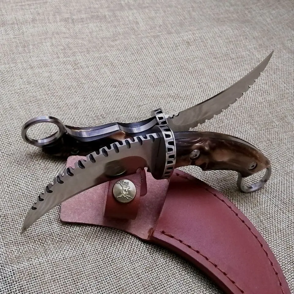 Хит продаж керамбит высокой твердости фиксированный нож CS охотничий карманный
