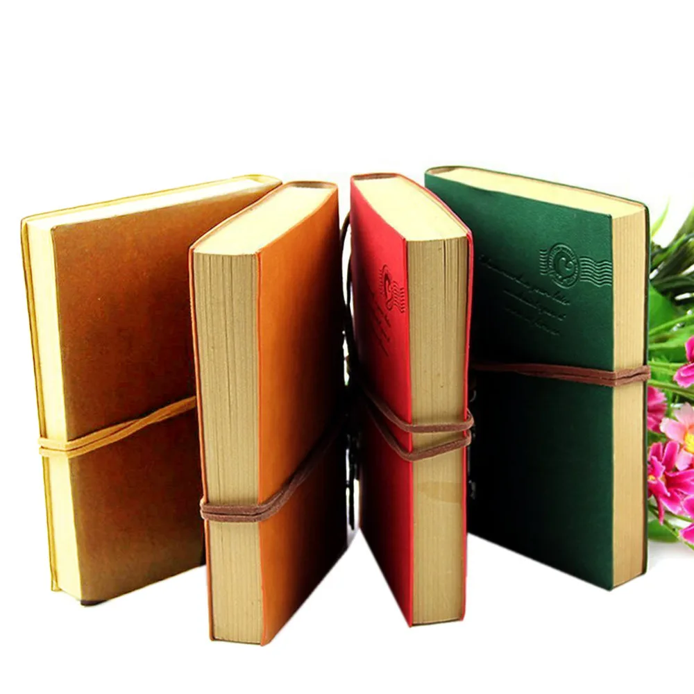 

Classic Retro Vintage Style PU Cover String Key Bound Blank Notebook Notepad Travel Journal Diary Sketchbook (Coffee)