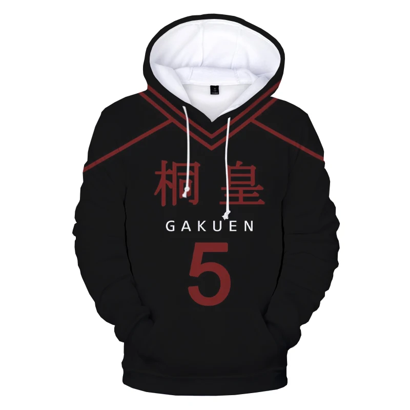 

sBasket Ball 3D Printed Hoodies Kuroko no Basuke SEIRIN School Uniform Cosplay Costume O-Neck Oversize Sweatshrits 5XL