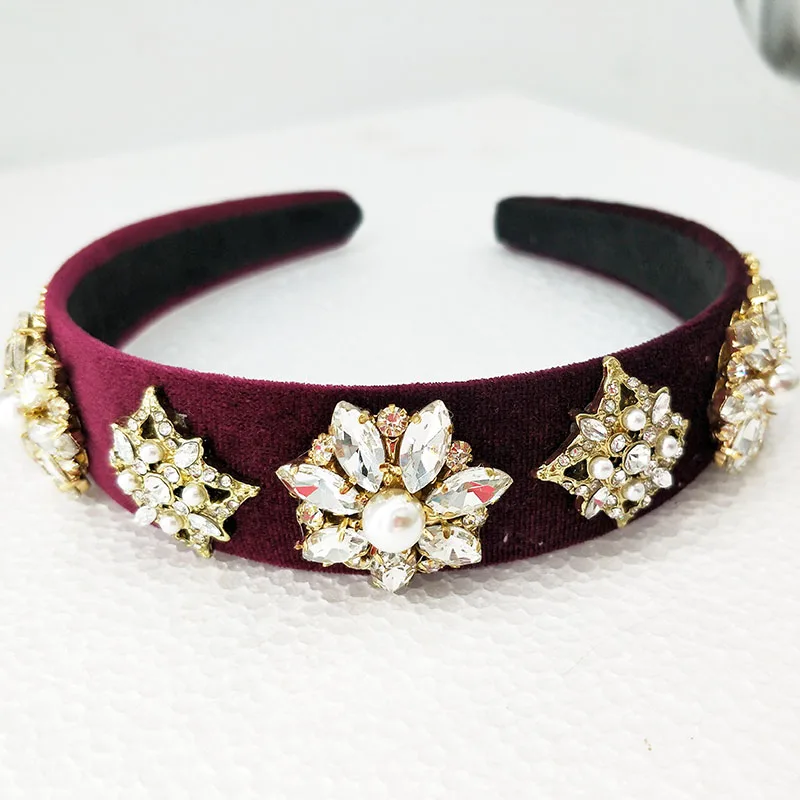 Мода 4 ряда со сверкающими стразами Hairband женский супер флэш двойной с украшением в виде кристаллов боковые волосы головная повязка, аксессуары для волос