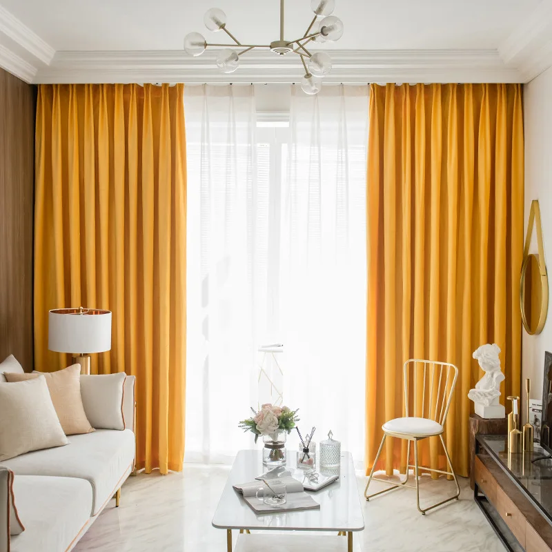 2021 Nordic Luxury Super Soft Dutch Simple and Modern Blackout curtains for Bedroom Living Room Solid Color Velvet Curtain tulle | Дом и сад