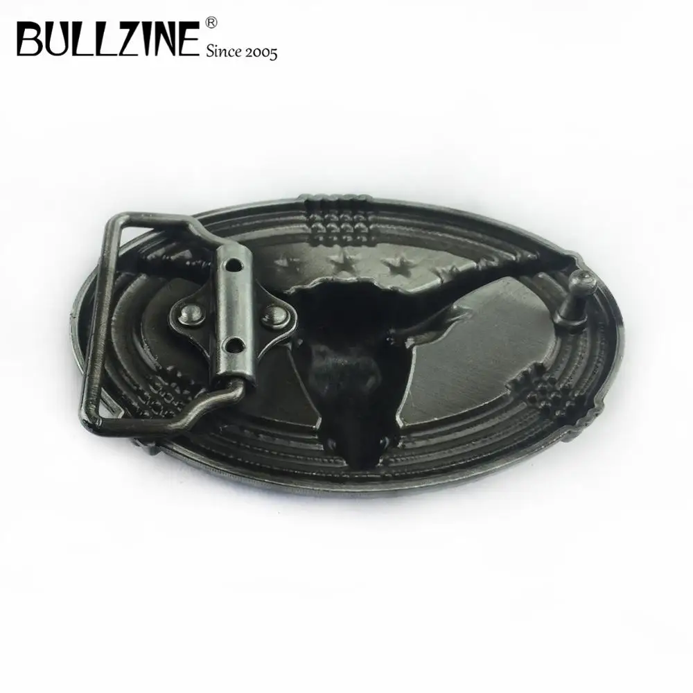 В Bullzine бык пряжки ремня с оловянной отделкой FP-03430 подходит для детей на возраст