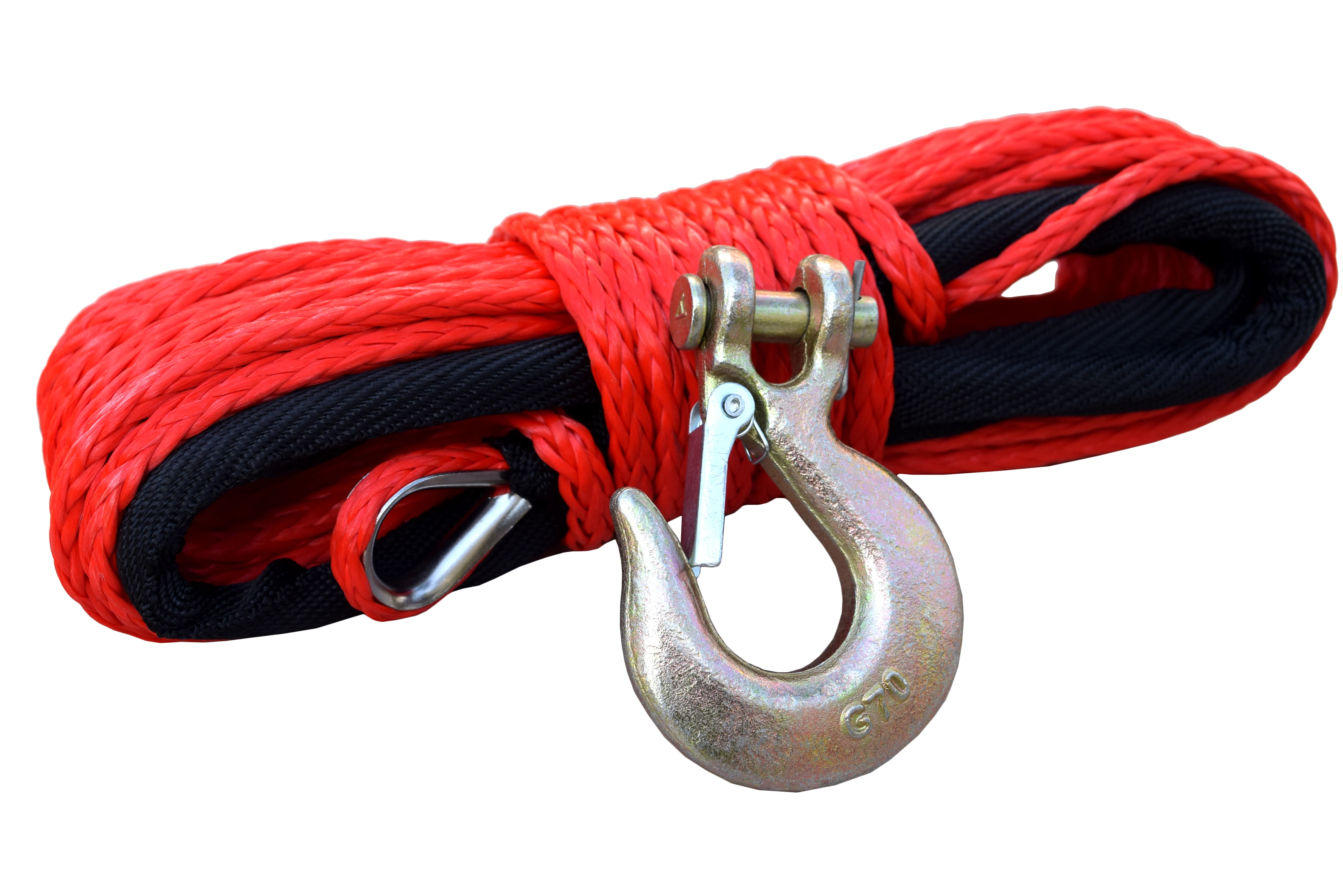 

Free Shippiing 6mm*15m Red Winch Line Hook,Durable UHMWPE Rope For ATV UTV Vehicle Car Motorcycle,Synthetic Rope