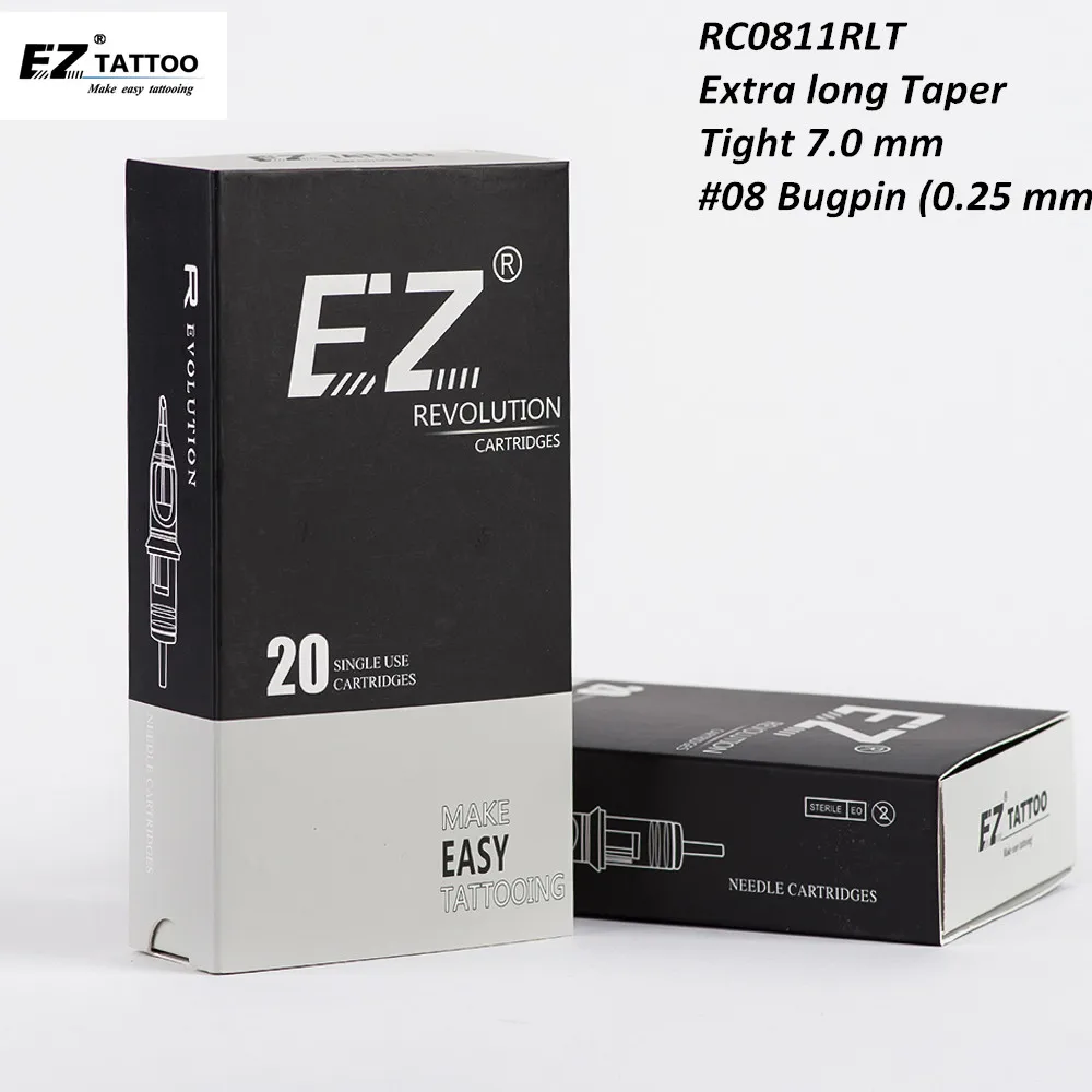 

RC0811RLT EZ Revolution тату-картридж #08 (0,25 мм) Круглая подводка тату и Перманентный макияж иглы для роторных тату-машин