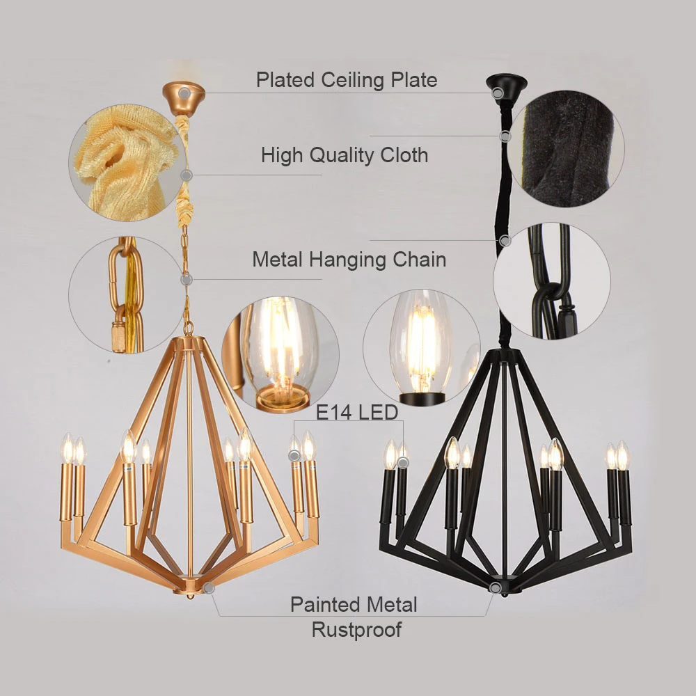 Современный подвесной светильник в скандинавском стиле со стразами потолочный