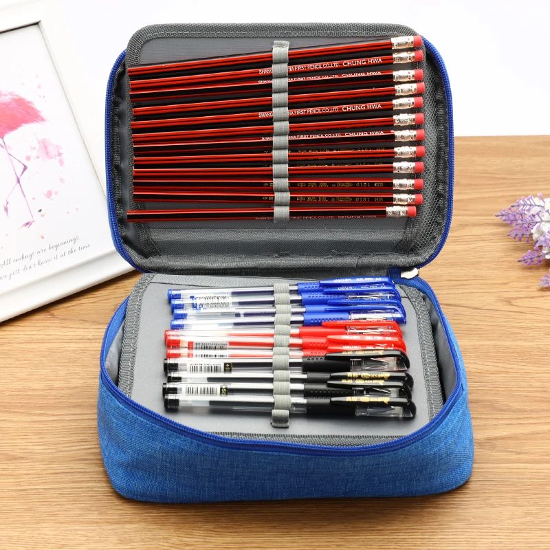 

72 Holder Pen High Capacity Colored Pencil Case Portable Zipper Pencil Bag Art Supplies Large Capacity For Student Office Supply