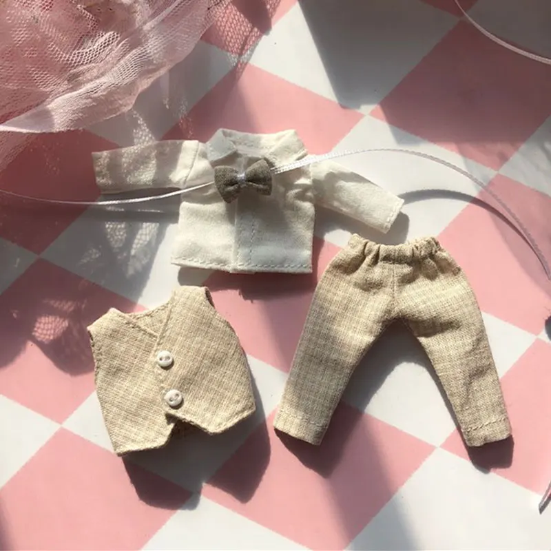 

Ob11 baby suit beautiful knot pig small suit suit baby suit black and white suit doll clothes accessories