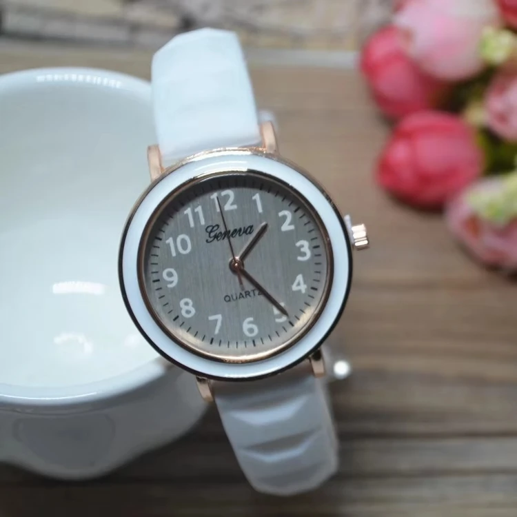 Популярные Стильные Модные Повседневные детские часы студенческие силиконовые