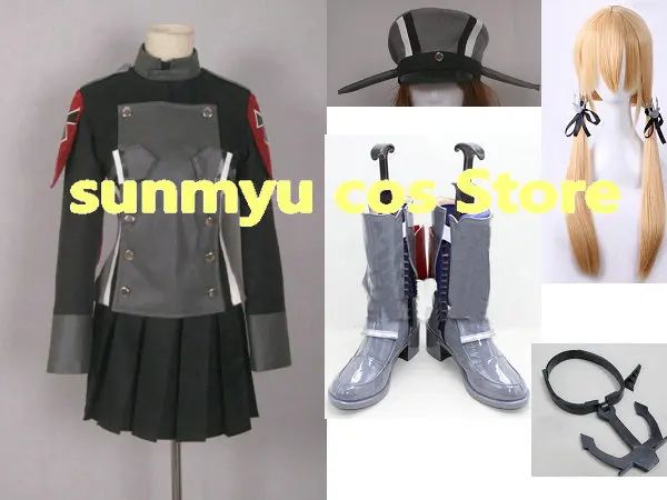 Kantai Collection Kankore Prinz Eugen с шляпой костюм для косплея размер на заказ Хэллоуин оптовая