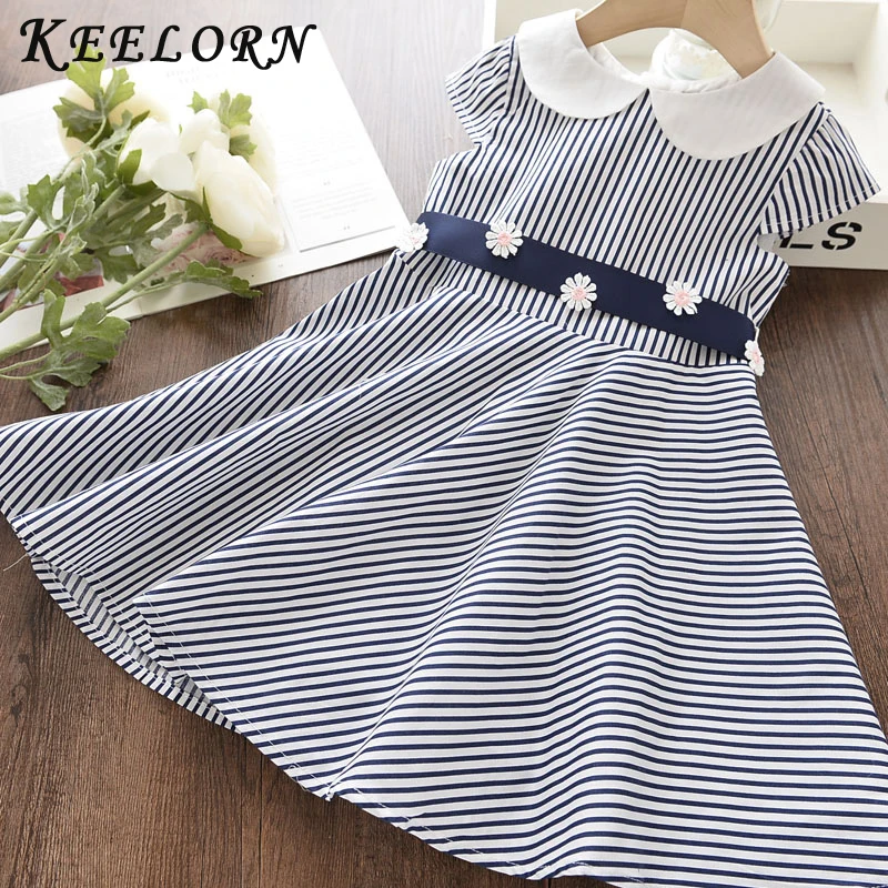 Keelorn/платья для девочек Летнее элегантное платье принцессы с ромашками Вечерние