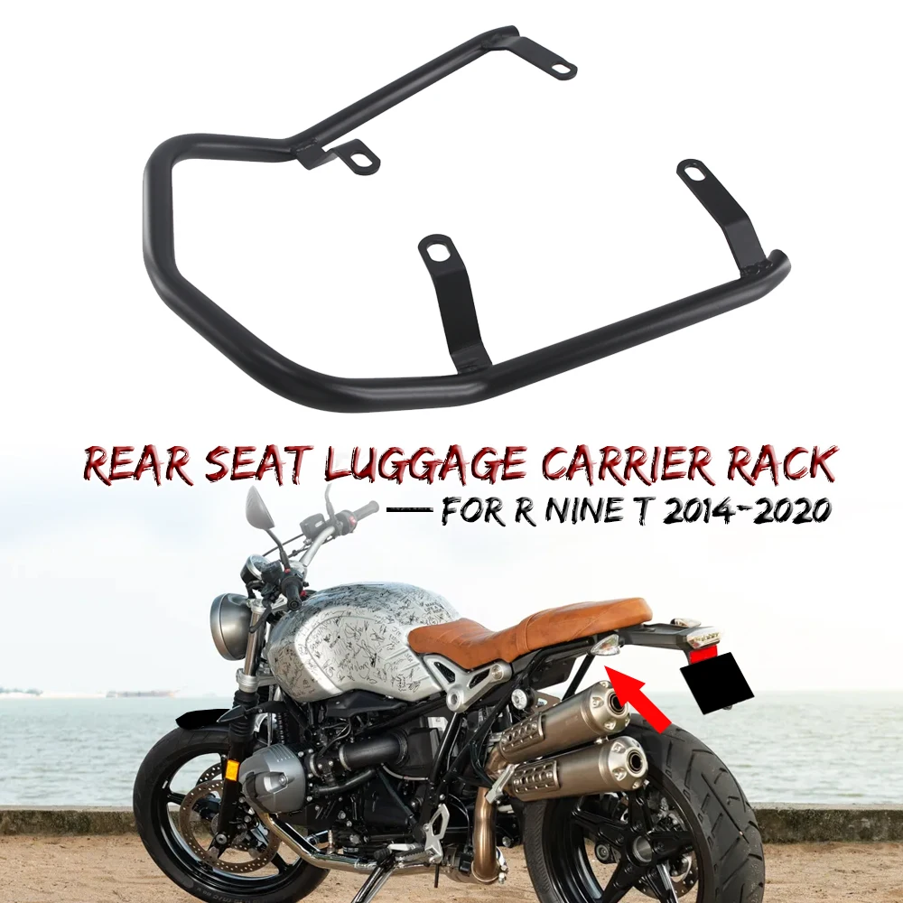 

For BMW R NINE T RNINET R9T Scrambler Racer Pure 2014-2018 2019 2020 Rear Seat Luggage Carrier Rack Support Shelf Handle Grip