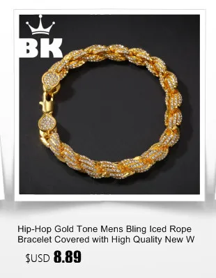 2 ряда Кристалл Iced Out Мужчины Леди Bling теннис прекрасный браслет в стиле хип-хоп " панк браслет