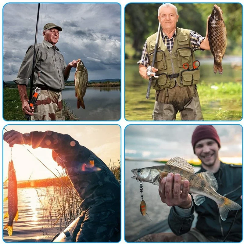 

Fishing Tools Set Multifunctional Stainless Fish Pliers with Sheath, Aluminum Fish Hook Remover Extractor