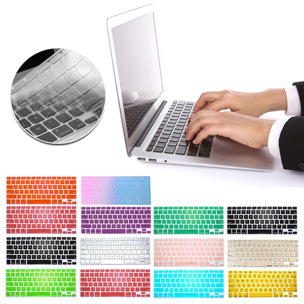 Новый чехол для клавиатуры Apple 2016 PRO 13 15 &quottouch bar A1706 A1707/2018 15" touch A1989 A1990 однотонная