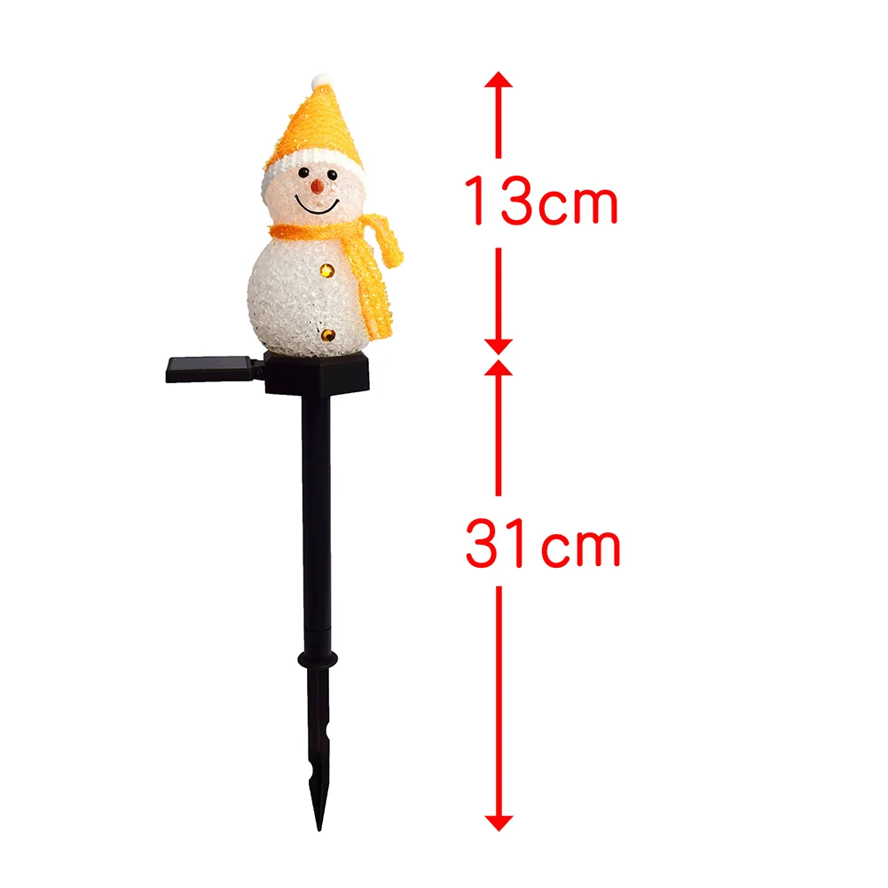 

Outdoor Garden Decoration Landscape Light Solar Christmas Series Cartoon Snowman Ground Lamp Platform Creative LED Lawn Lights