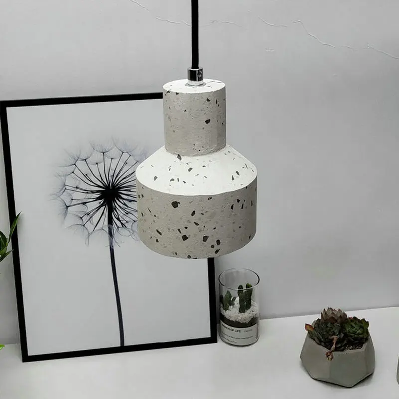 Современный минималистичный небольшой цементный светодиодный подвесной