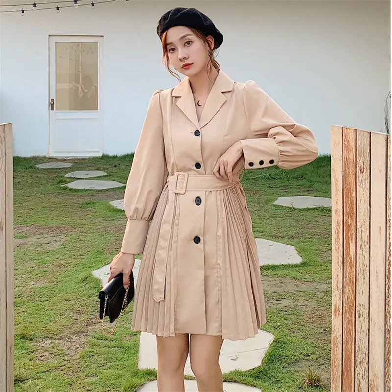 Новинка 2019 года! осеннее Плиссированное короткое шикарное однотонное женское