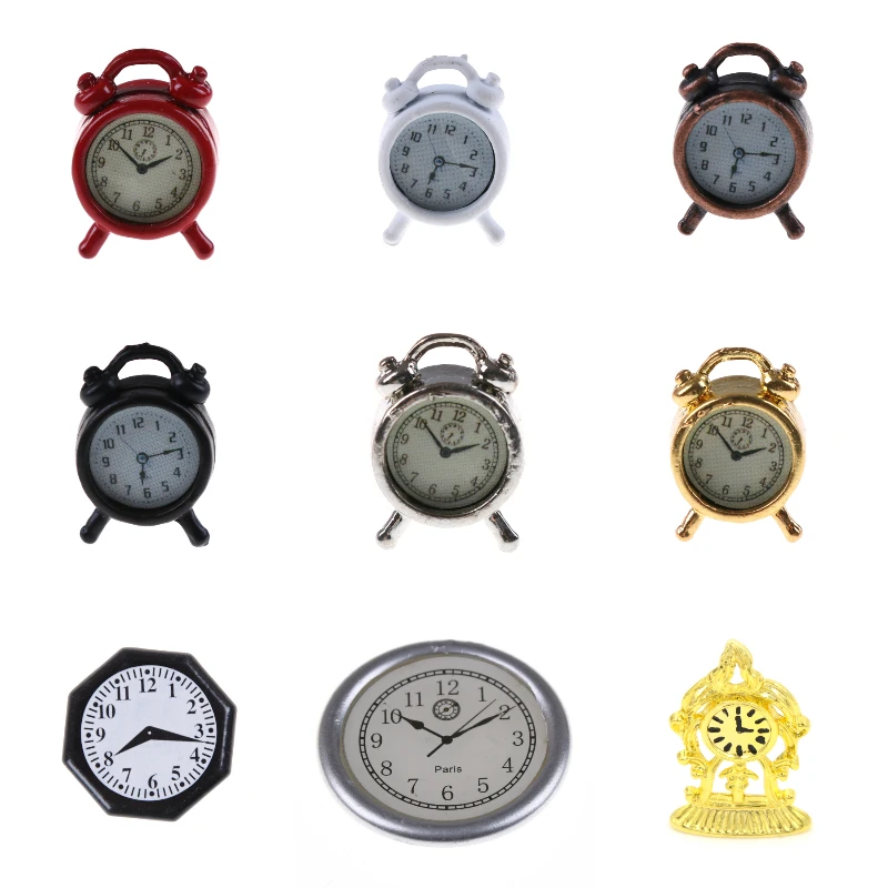 Милые 1:12 весы Будильник Мини украшение дома кукольный домик Миниатюрная игрушка