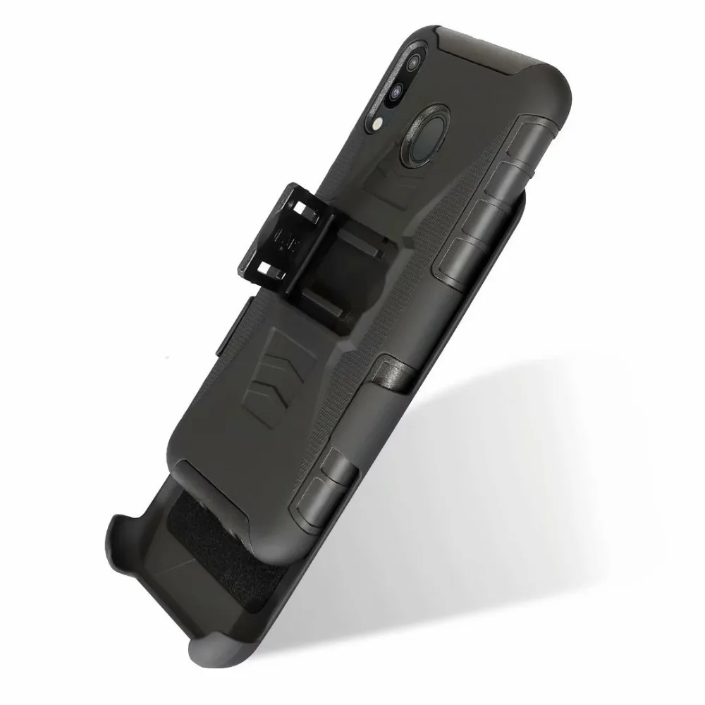 Ударопрочный жесткий чехол-подставка с зажимом для ремня для Xiaomi Redmi Note 7