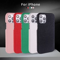 classical simple solid color luxury leather phone cover for iphone 11 12mini pro max x xr xs 7 8 plus shockproof