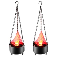 simulated 3d fire flame lighting hanging brazier lamp home party night light for halloween christmas bar stage projector lights