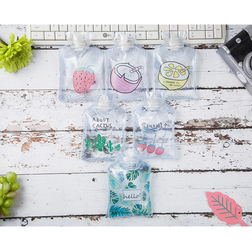 Портативная прозрачная бутылка для горячей воды милый мини-грелка рук с