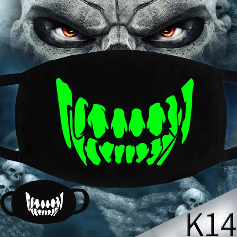 Многофункциональная светящаяся маска для взрослых Хэллоуина с черепом PM2.5