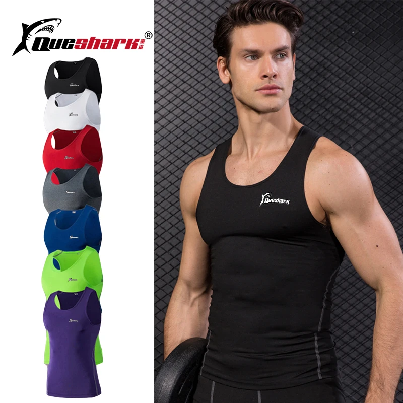 Профессиональный Мужской компрессионный жилет для бега тренировок облегающие