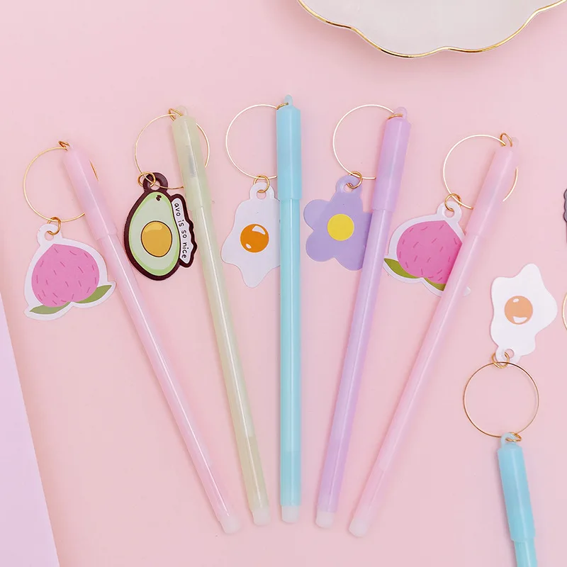 50 шт. Корейская креативная гелевая ручка с подвеской в виде авокадо милая для