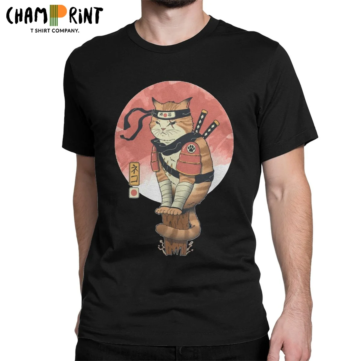 

Shinobi Кот-ниндзя Китти Для мужчин футболка Уникальные футболки короткий рукав Футболка с круглым вырезом футболки 100% хлопок подарок на день ...