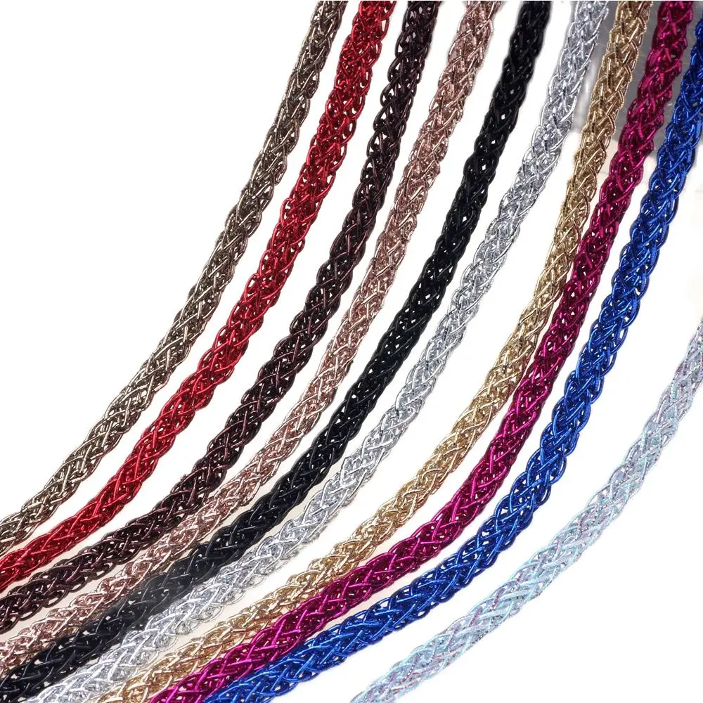OlingArt 4 мм 5 м/лот золотистого и серебряного цвета металлическая цветная сетка
