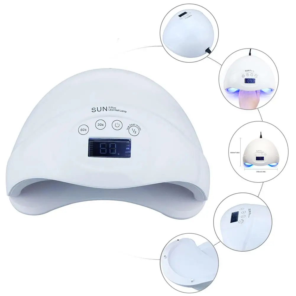 

48W Fast Dry UV LED Nail Lamp with 3 Timer Setting Gel Nail Polish Dryer for Both Hands and Feet Nail Art UV Light Professional