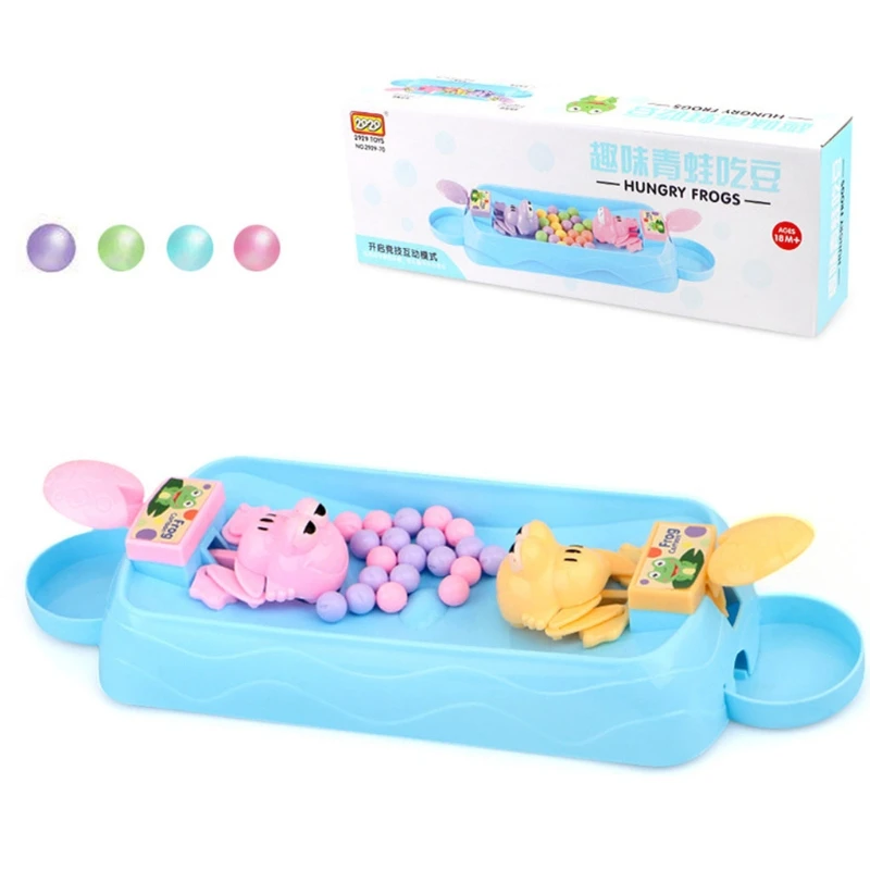 

1Set Colorful Bead Board Game Competition Game Board Hungry Frog Eating Beans Toy Set Tabletop Board Interactive Toy