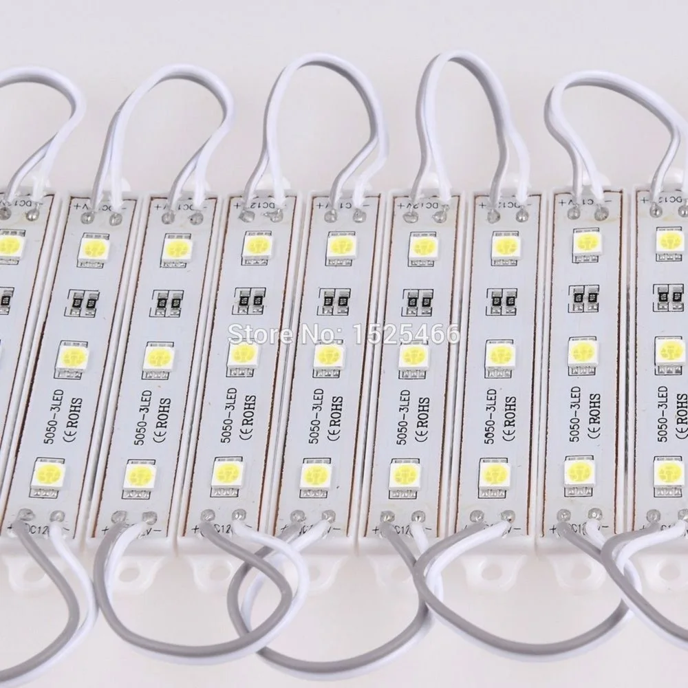 20 шт. 12 В постоянного тока SMD 5050 3 светодиода красный модуль световая лампа для