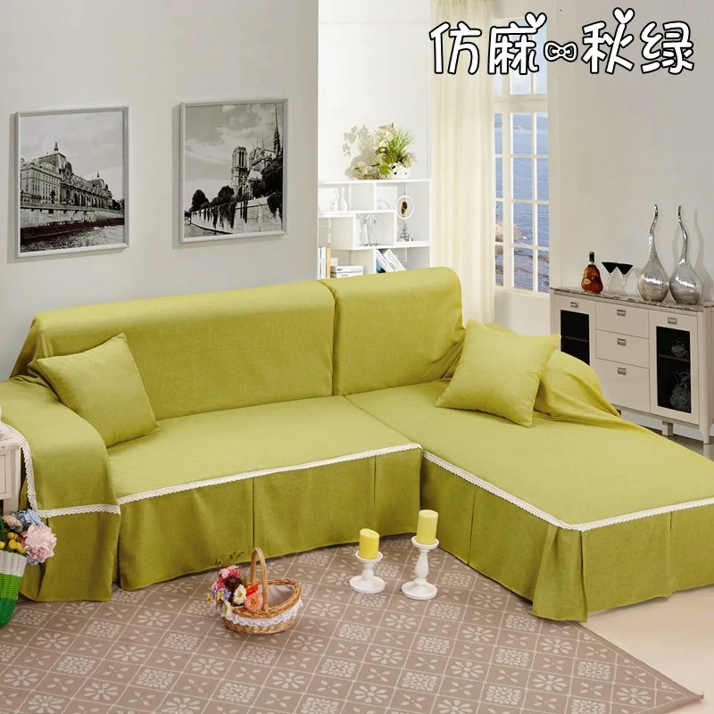 Однотонное бархатное покрывало для дивана 1 шт. нескользящая универсальная юбка