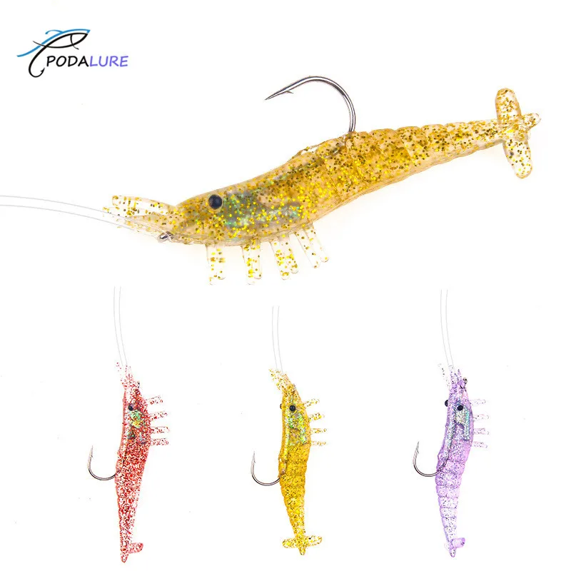 

3pcs/bag Shrimp Soft Lures Fishing Baits 10g/8.5cm